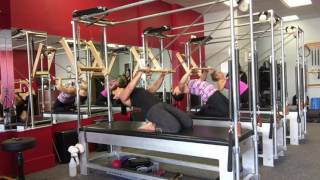 Pilates Cadillac Rolling Stomach Massage and Thigh Stretch Rolling In Out
