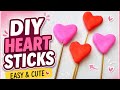 💖 How to Make Cute Clay Heart Pops | Easy DIY Craft for Beginners nice video slime!