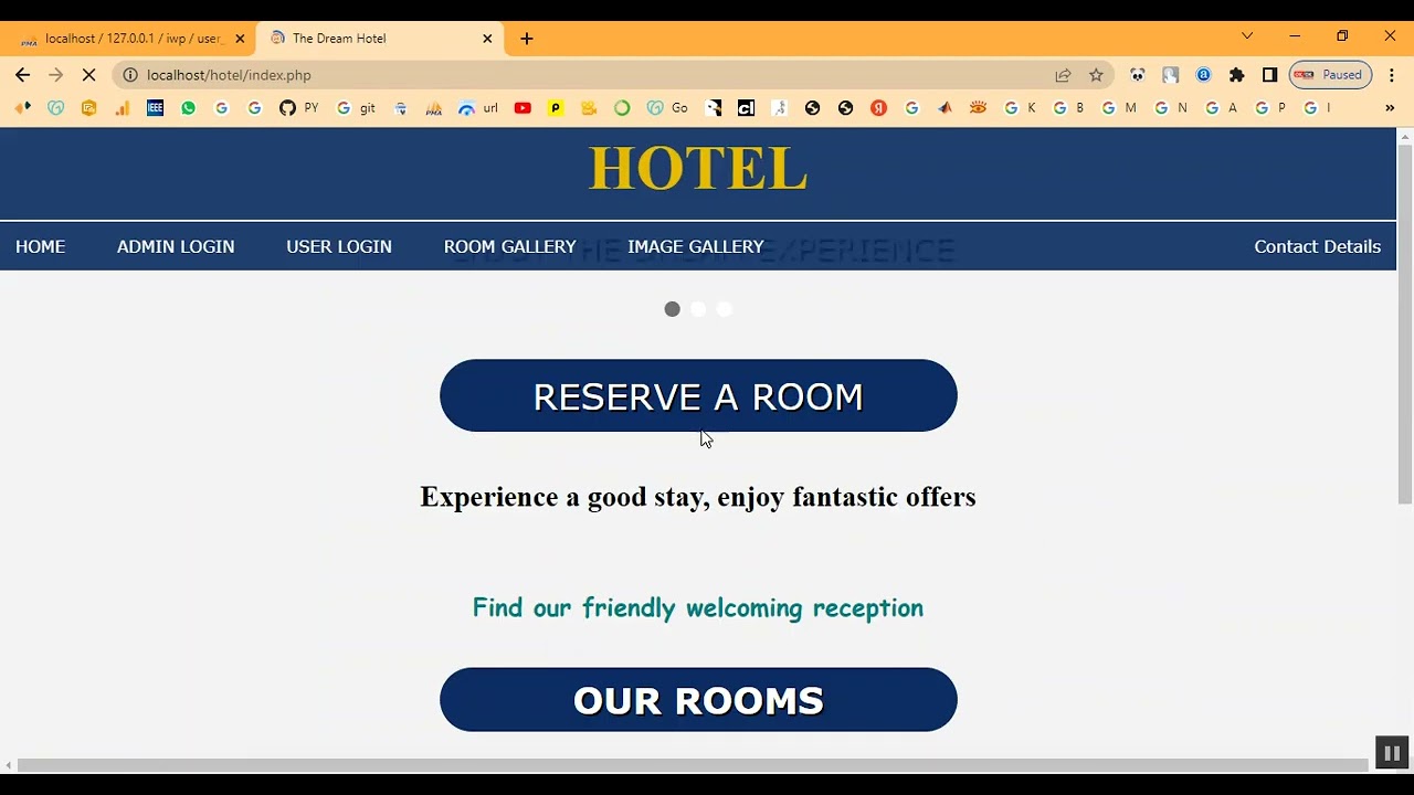 Hotel Room Booking  in PHP