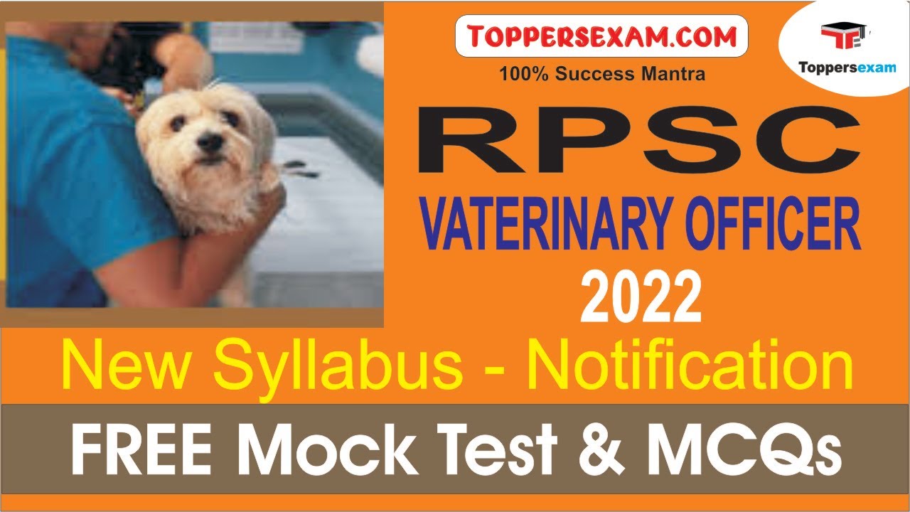 RPSC  VETERINARY  OFFICER   Notification2022, Mock test ,  study material ,  eBook, Questions Bank
