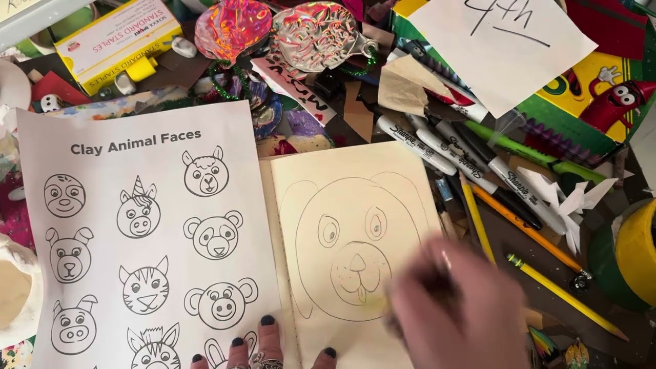 Second grade animal face planning
