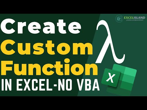 How to create custom functions in Excel | NO VBA