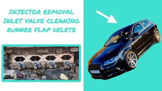 2.0tfsi INJECTOR REMOVAL / RUNNER FLAP DELETE / INLET PORT CARBON CLEANING - AUDI A3 Budget Project