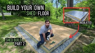 How to build a shed floor by yourself | Insulated | Shed Build Part 2