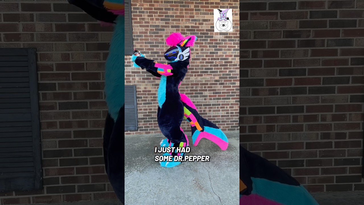 What is your favorite drink? We are big fans of Dr.Pepper! #fursuitfriday #protogen