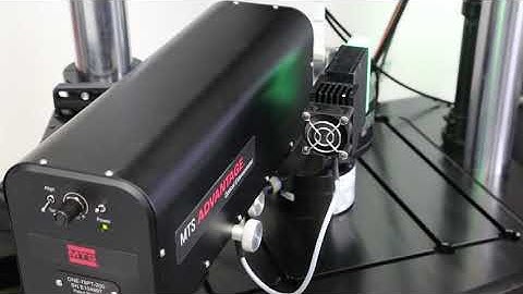 MTS AOX Extensometer on MTS Acumen Test System