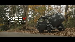 A coffee run in the woods / X100V Flog / BMW Isetta 300