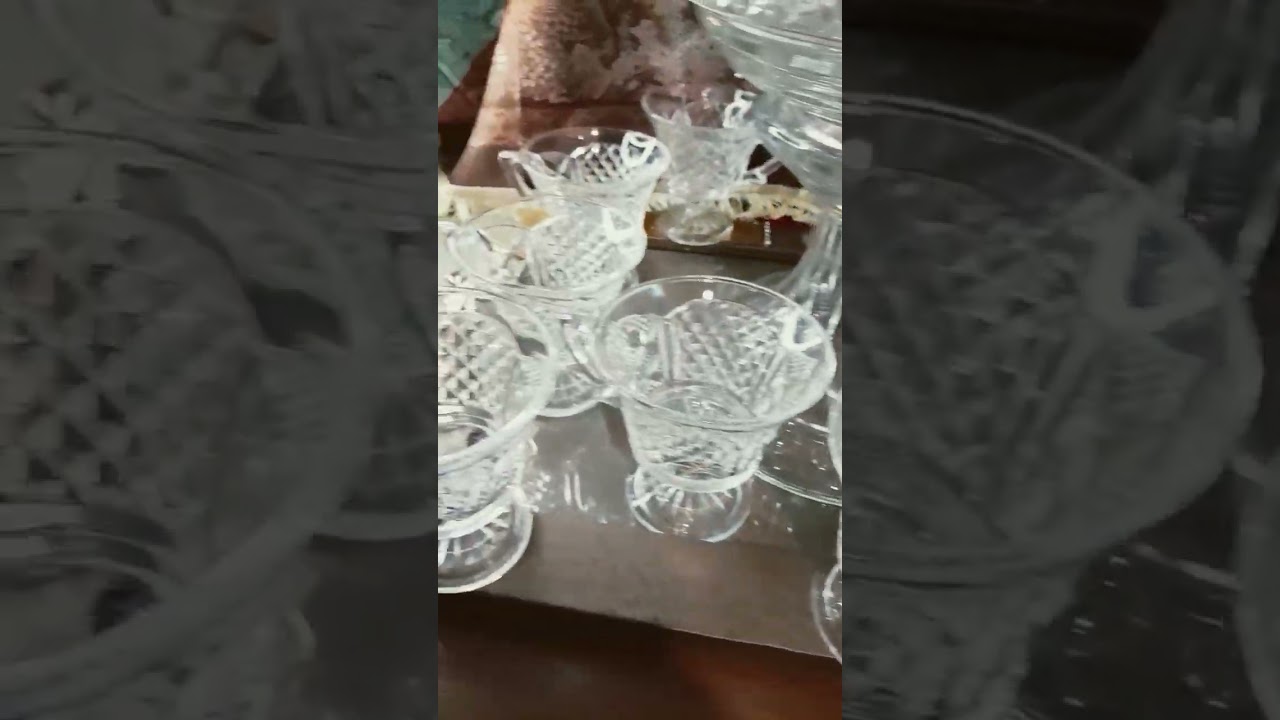 🥀 VTG CRYSTAL BY COLONY ( EARLY 1900S ) PUNCH BOWL SET A FOND FAREWELL ( AREADY SOLD ) 🥀