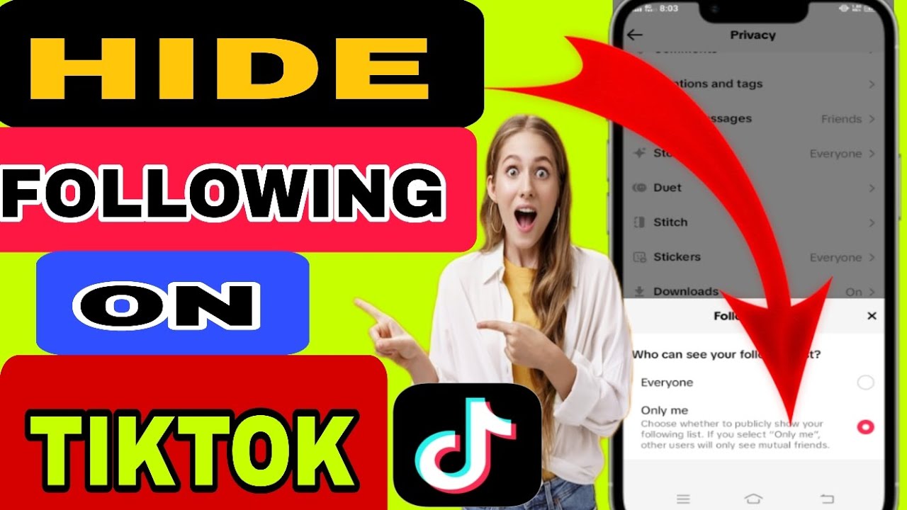How to Hide Following List on TikTok #tiktok - YouTube