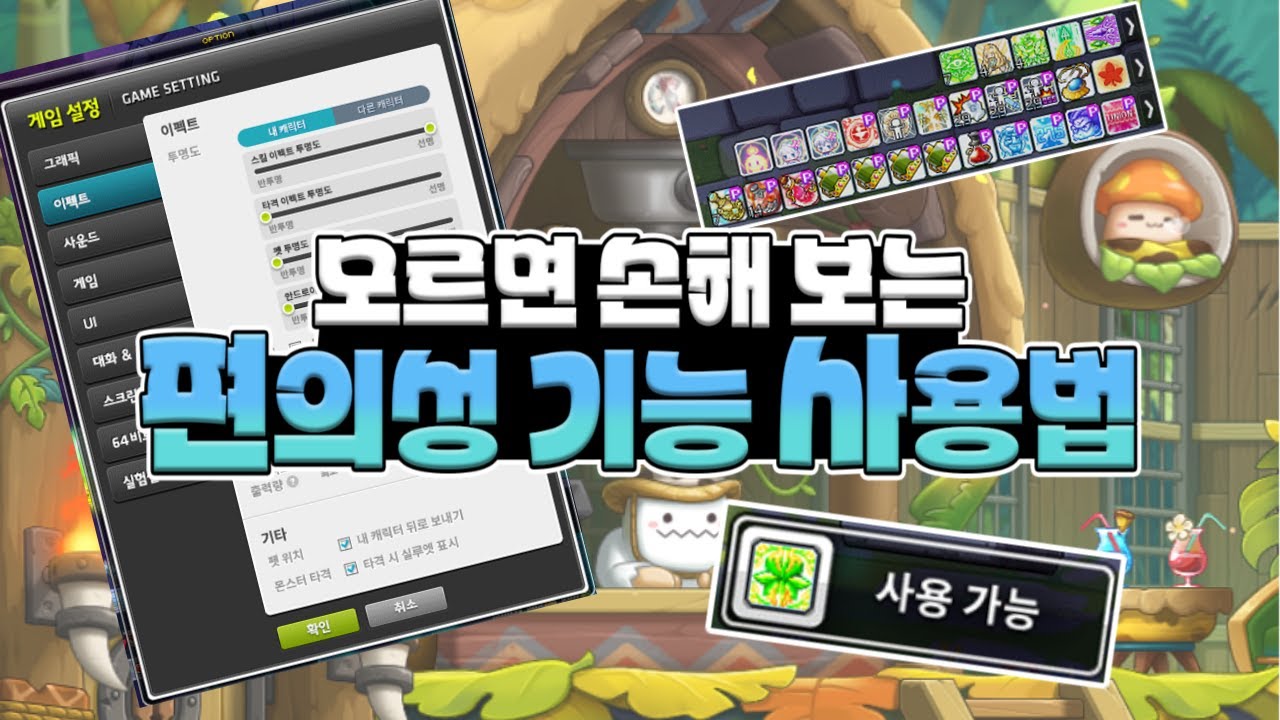 모르면 손해보는 편의성 기능 사용법 [메이플]