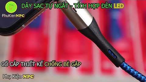 Cáp Sạc iphone E-COM Tự Ngắt Thông Minh - Có Đèn Led - Sạc Nhanh iphone- Chống Gãy Đứt -PHUKIENNPC