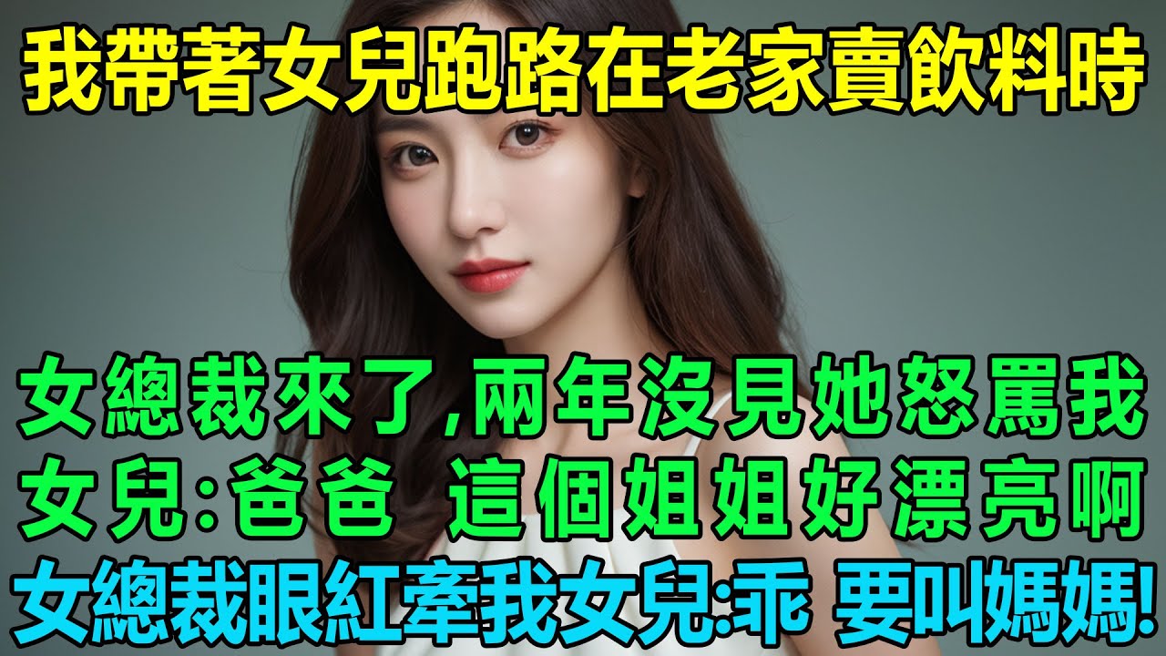 我帶著女兒跑路在老家賣飲料時，女總裁來了，兩年沒見她怒罵我，女兒：爸爸，這個姐姐好漂亮啊！女總裁眼紅牽我女兒：乖，要叫媽媽！