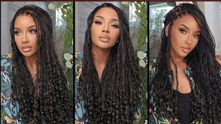 Braiding Salon KNOCKOUT! | NO HANDS THROWN BUT THIS WIG STILL SLAPS | Boho Braided Wig | OMGHerHair