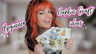 4 EASY ways to use NAPKINS (decoupage crafts)