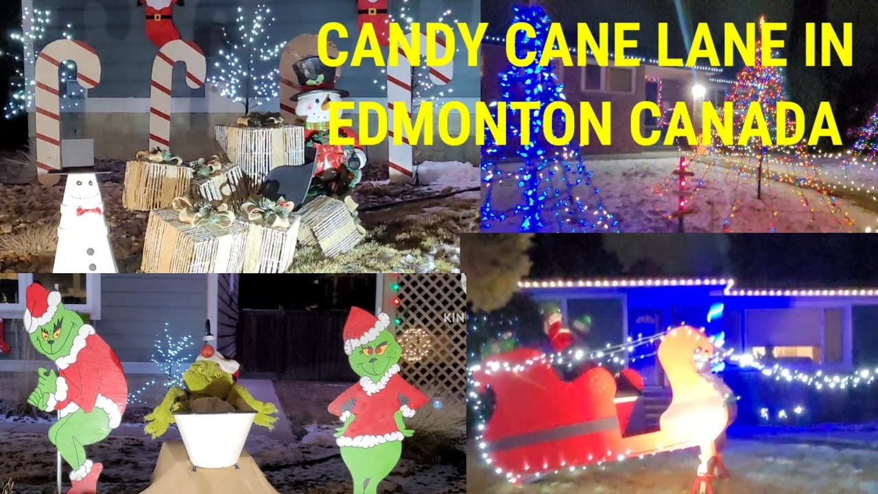 Candy cane lane in Edmonton CANDY CANE LANE CHRISTMAS TIME CANADA
