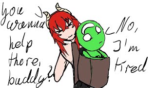 Boosfer forces the girls to carry him
