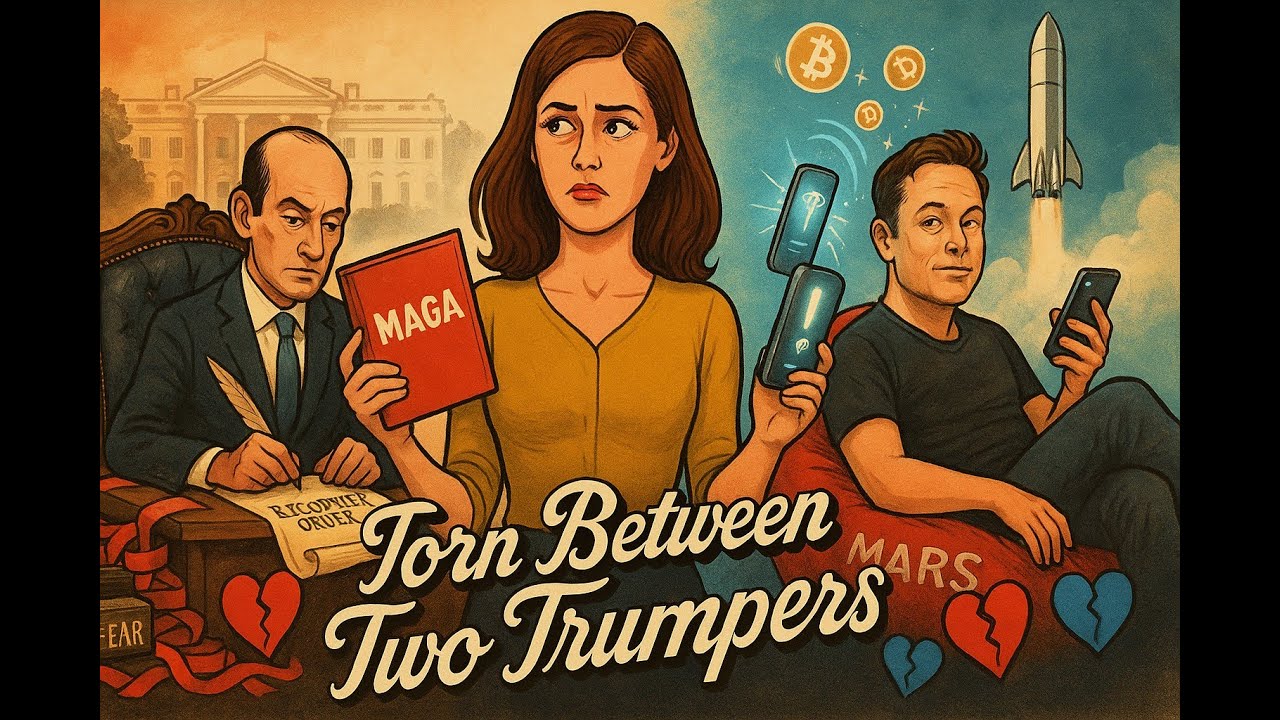 🎭 Torn Between Two Trumpers – Satirical Ballad of Katie, Stephen & Elon (Official Parody)