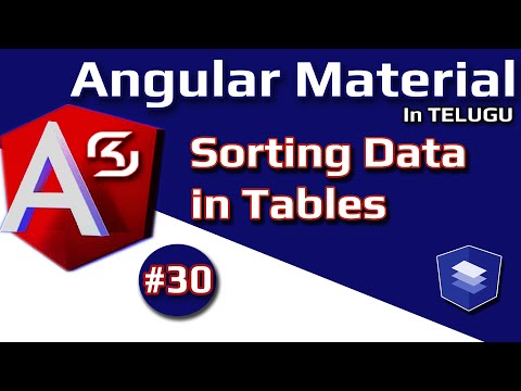 #AngularMaterial  in Telugu #30 Sorting Data in Tables || #RSKHelpline