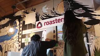 Roasters Mural Richland, WA  : by DavidV35 and Art by Lily Le
