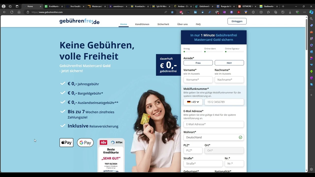 Besser als gebührenfrei.de: TOP 10 Kreditkarten von Advanzia