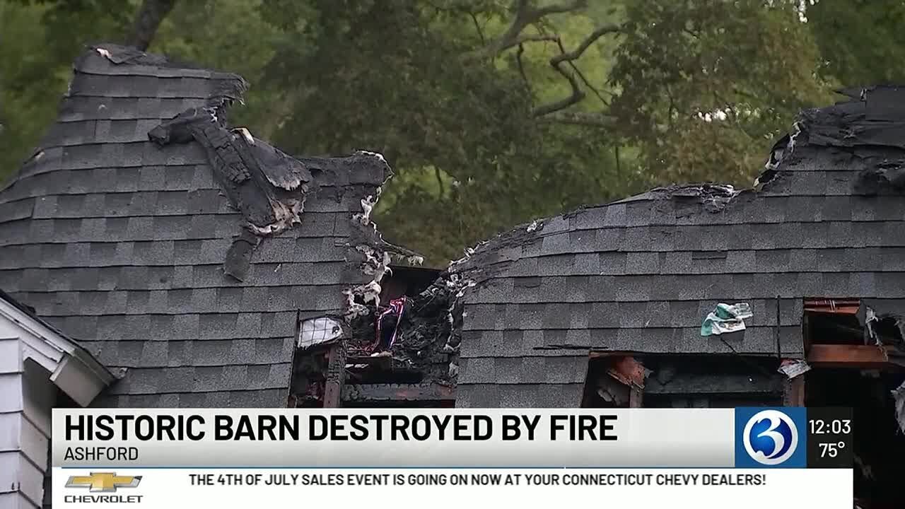 VIDEO: Historic barn-turned-home in Ashford destroyed by fire - YouTube