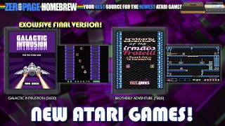 New Atari 2600 & 7800 Games! EXCLUSIVE FINAL of Galactic Intrusion & VHZC Brotherly Adventure
