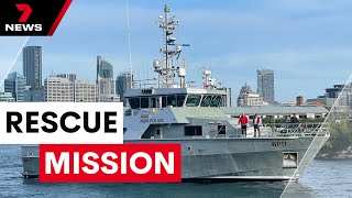 Maritime rescue crew reaches stricken yacht with two sailors on board off NSW south coast | 7NEWS