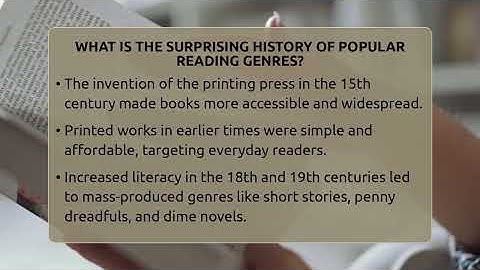 What Is The Surprising History Of Popular Reading Genres? - The Prose Path