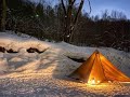 女雪中ソロキャンプ マイナス11度!完ソロ山キャンプ