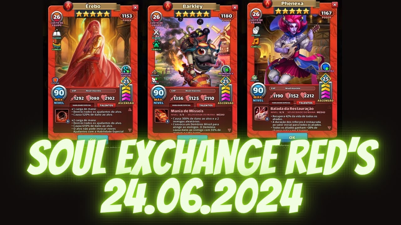 HERÓIS VERMELHOS NA NOVA TROCA DE ALMAS NO EMPIRES & PUZZLES. YouTube