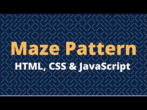 Animated Maze Pattern using HTML, CSS & JavaScript