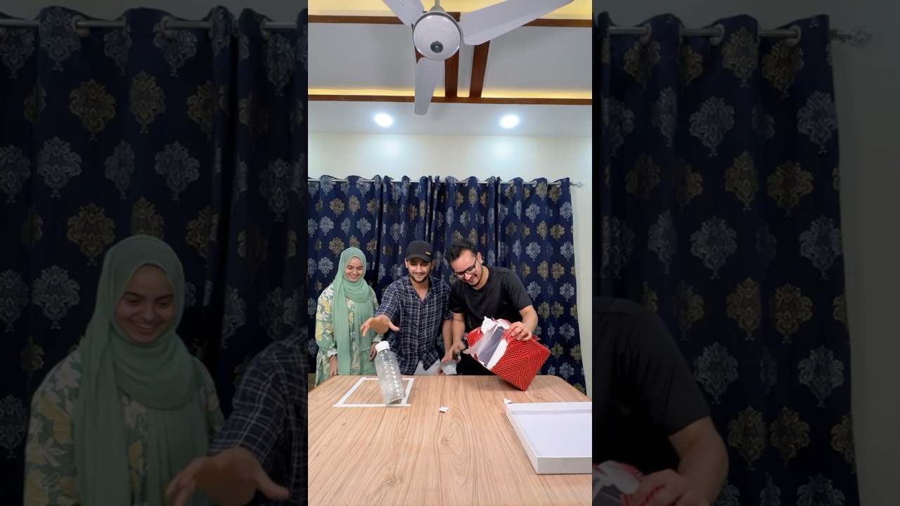 Box unboxing and win prize with bottle flip😅who is winner