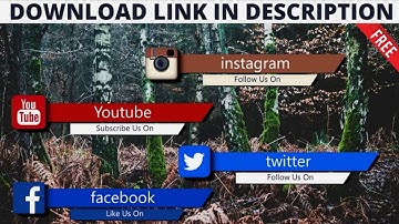 [Android/iOS] Free Animated Social Media Lower Thirds Graphics & outro - No Editing Required