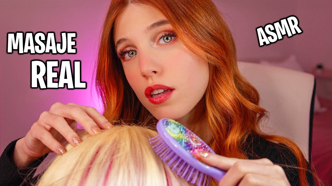 ASMR MASAJE CAPILAR REAL y RELAJANTE para DORMIR 💆🏼‍♀️ Roleplay en español 😴