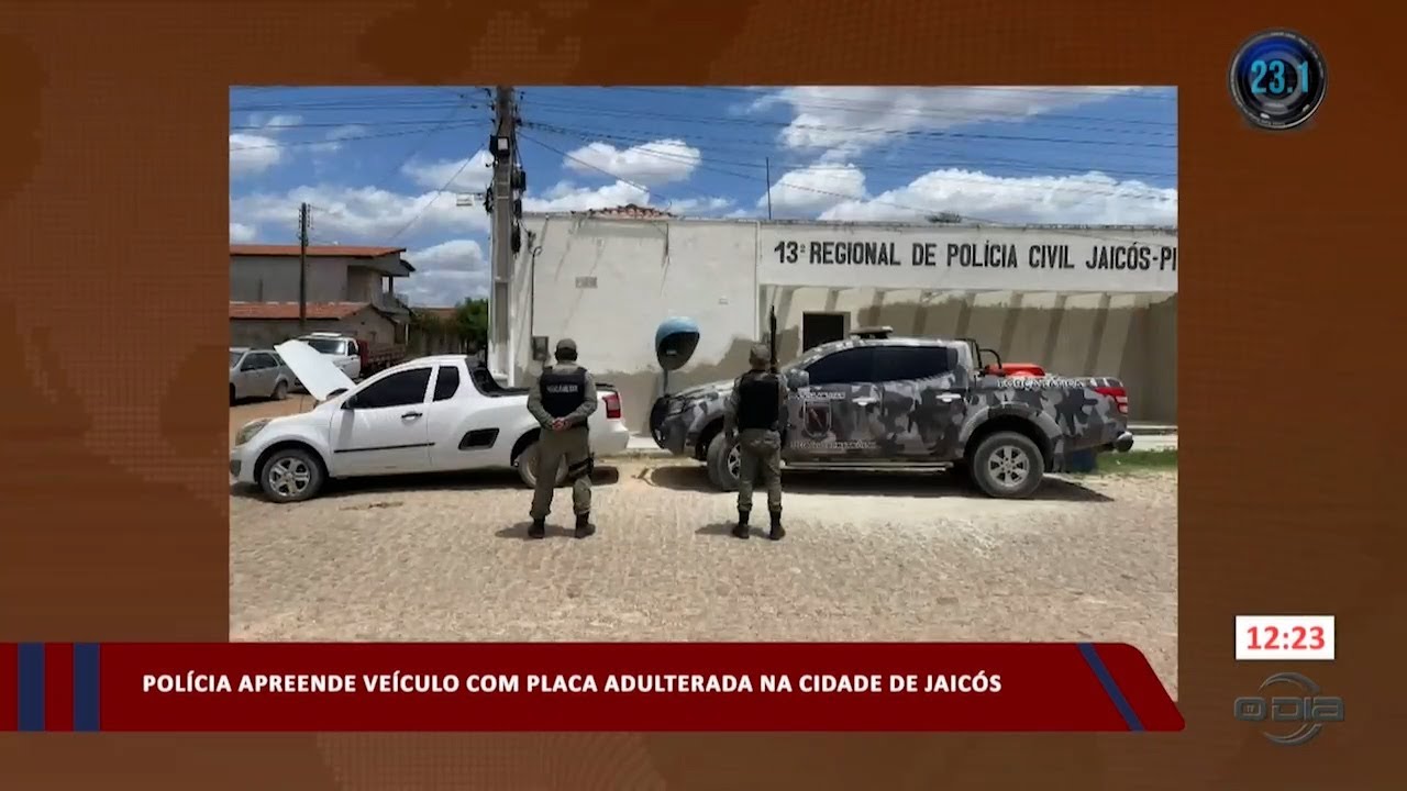 Polícia apreende veículo com placa adulterada na cidade de Jaicós 16 10 2023