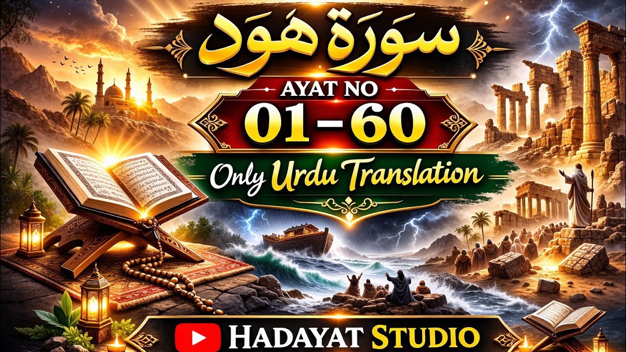 Surah Hud Ayat 01–60 | Only Urdu Translation | Ramzan Special | Hadayat ...