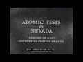 ATOMIC BOMB TESTS IN MERCURY, NEVADA HISTORIC FILM 40982