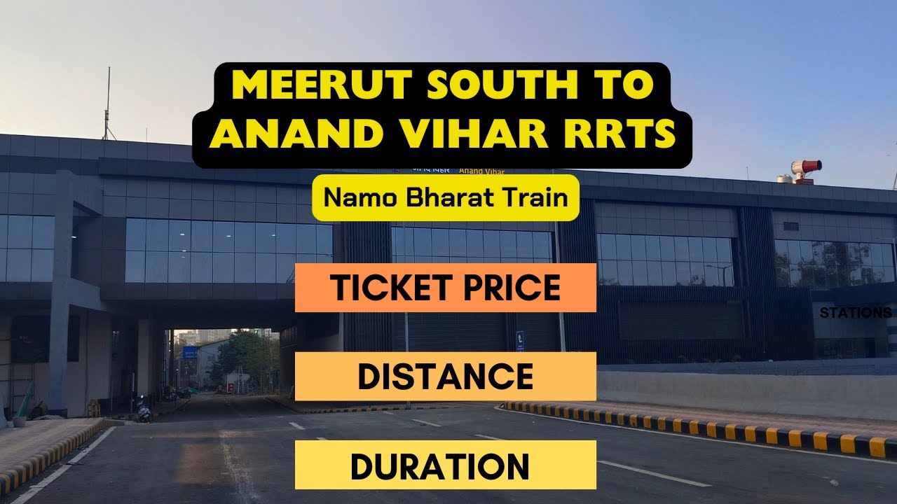 Meerut South Rapid Metro To Anand Vihar Rapid Metro Station | Delhi Meerut RRTS | Namo Bharat