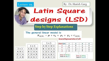 Lecture 05: Latin Square Design (LSD) -  ANOVA Model