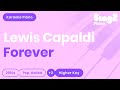 Lewis capaldi  forever higher key piano karaoke