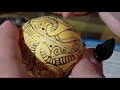 ТРИПІЛЬСЬКА ПИСАНКА ПО ЖОВТОМУ pysanky egg роспись яйца