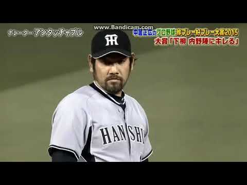 プロ野球 珍プレー好プレー大賞2015  大賞「下柳 内野陣にキレる」