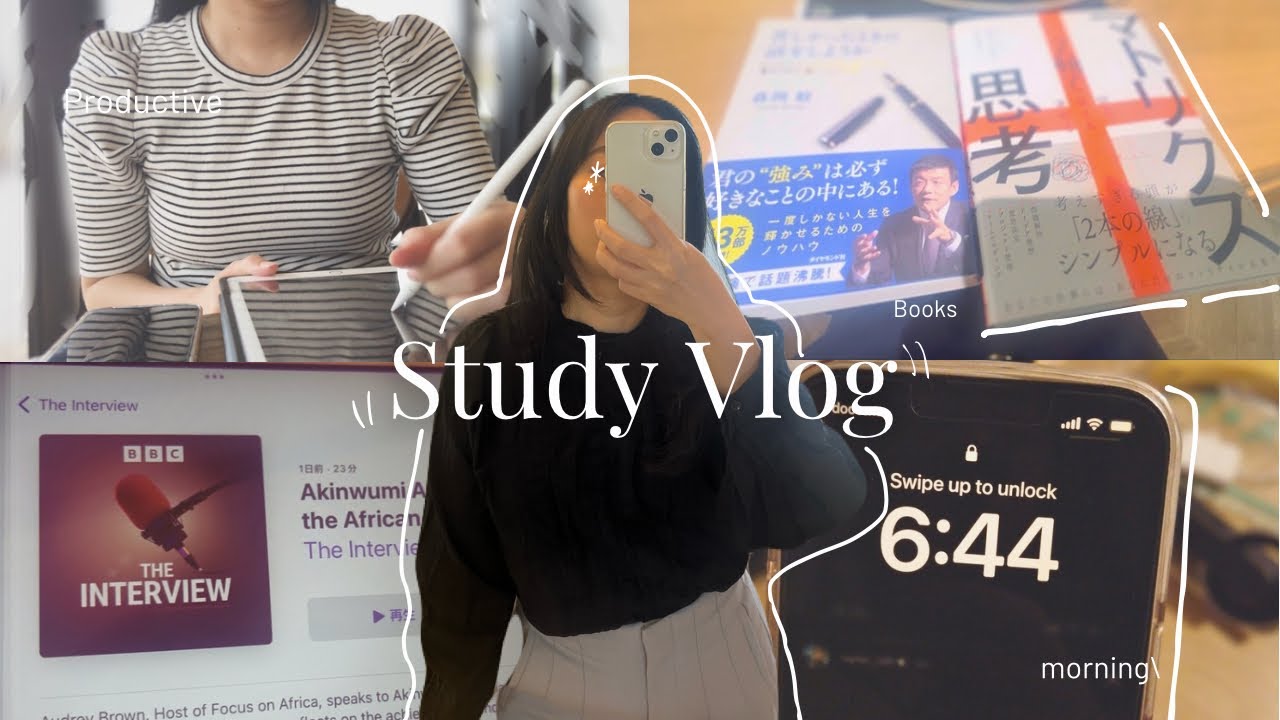Eng)Study vlog in Tokyo 👩🏻‍💻How I study english 全国通訳案内士#productive #シャドーイング #日常英会話 #リスニング#モチベーション