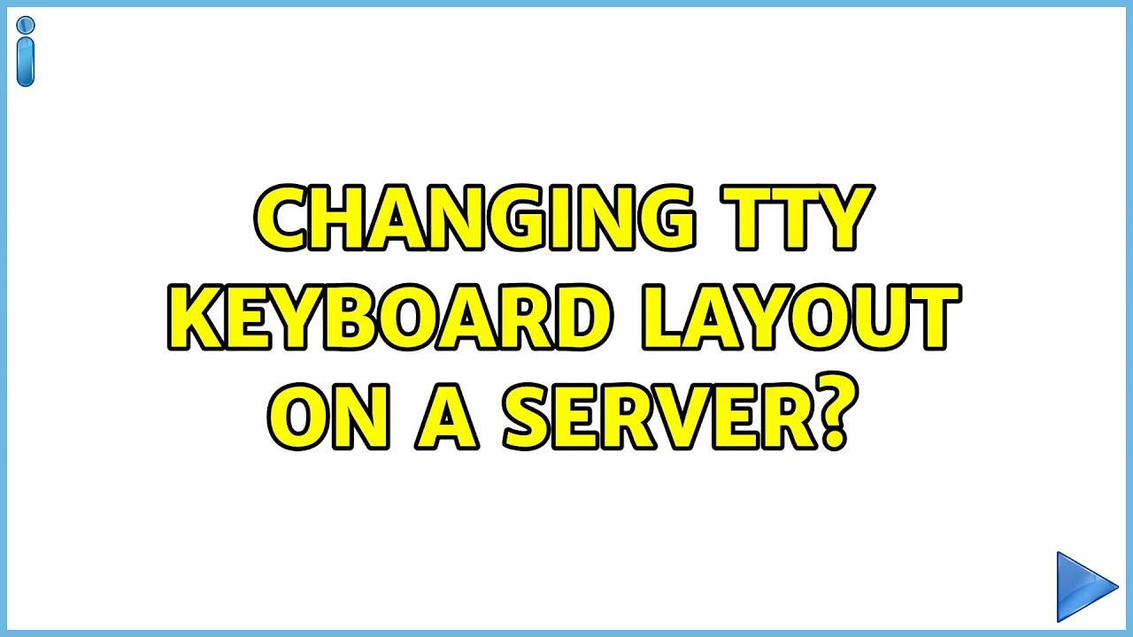 Ubuntu Changing TTY keyboard layout on a server? YouTube