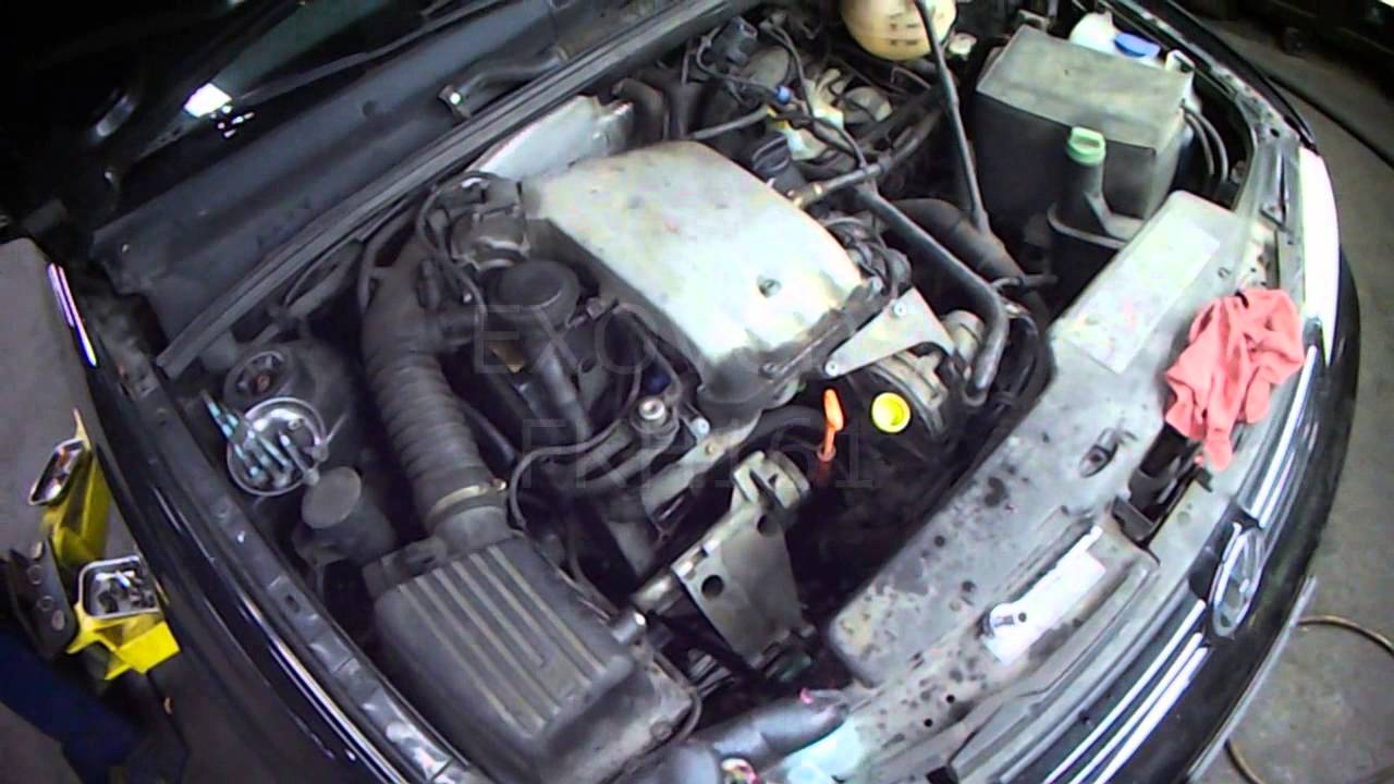 VW A3: 2.0L ABA Water Pump Installation (with A/C) Part 2 ... 1998 vw cabrio engine diagram 