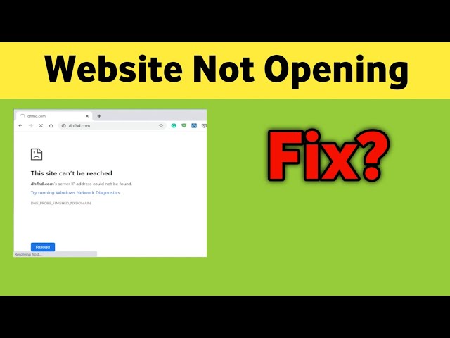Laptop me Kuch Website Khul Nahi Rahi hai | Some Website Not opening/Not loading  Fix class=