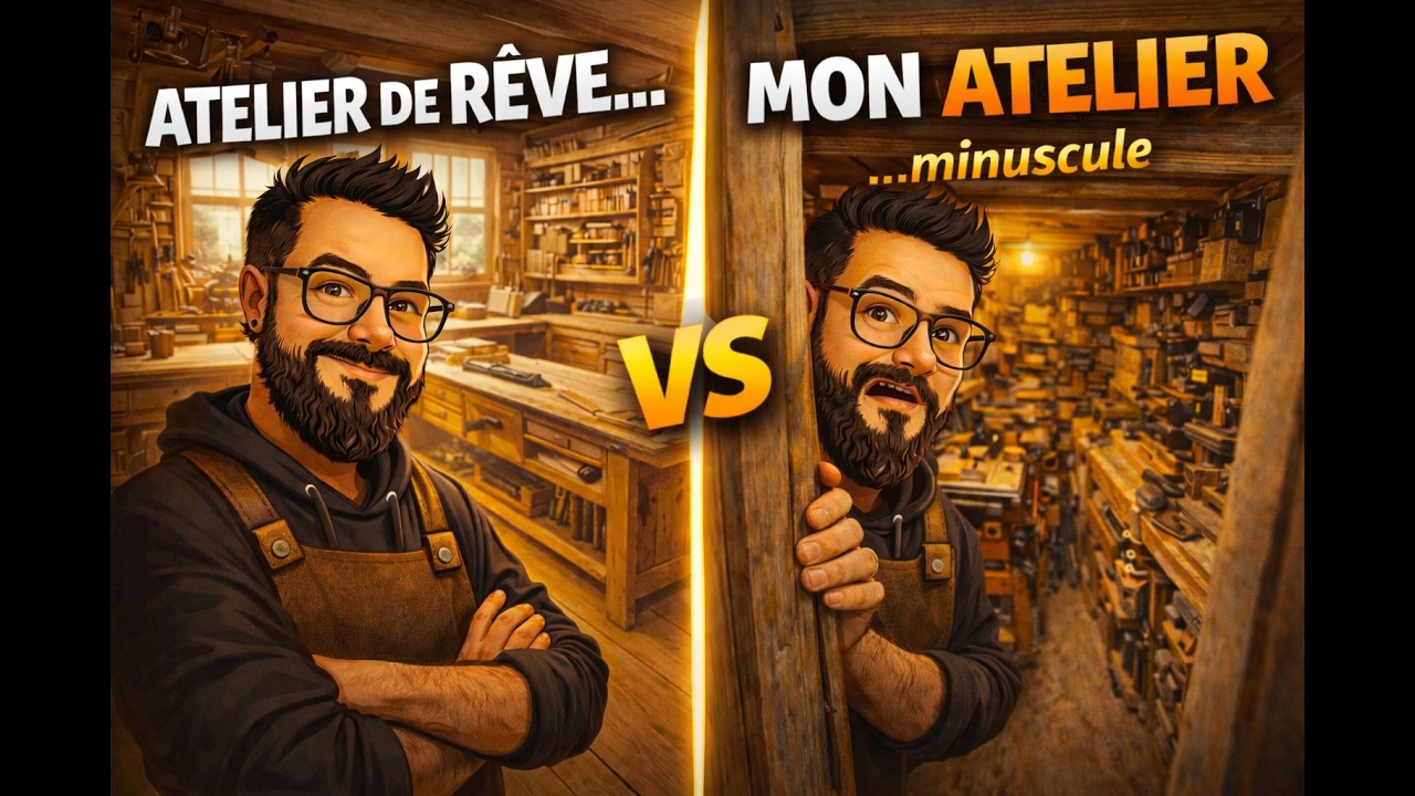 Mon atelier bois est minuscule… mais je travaille dedans