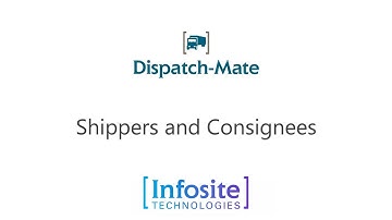 Contacts: Shippers and Consignees | Infosite Dispatch-Mate