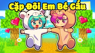 YUMMIE SNOW BEAR IS SURPRISED WHEN HE MEETS HIHA CUTE BEAR IN MINECRAFT*YUMMIE CUTE BEAR COUPLE🐻❤ screenshot 3