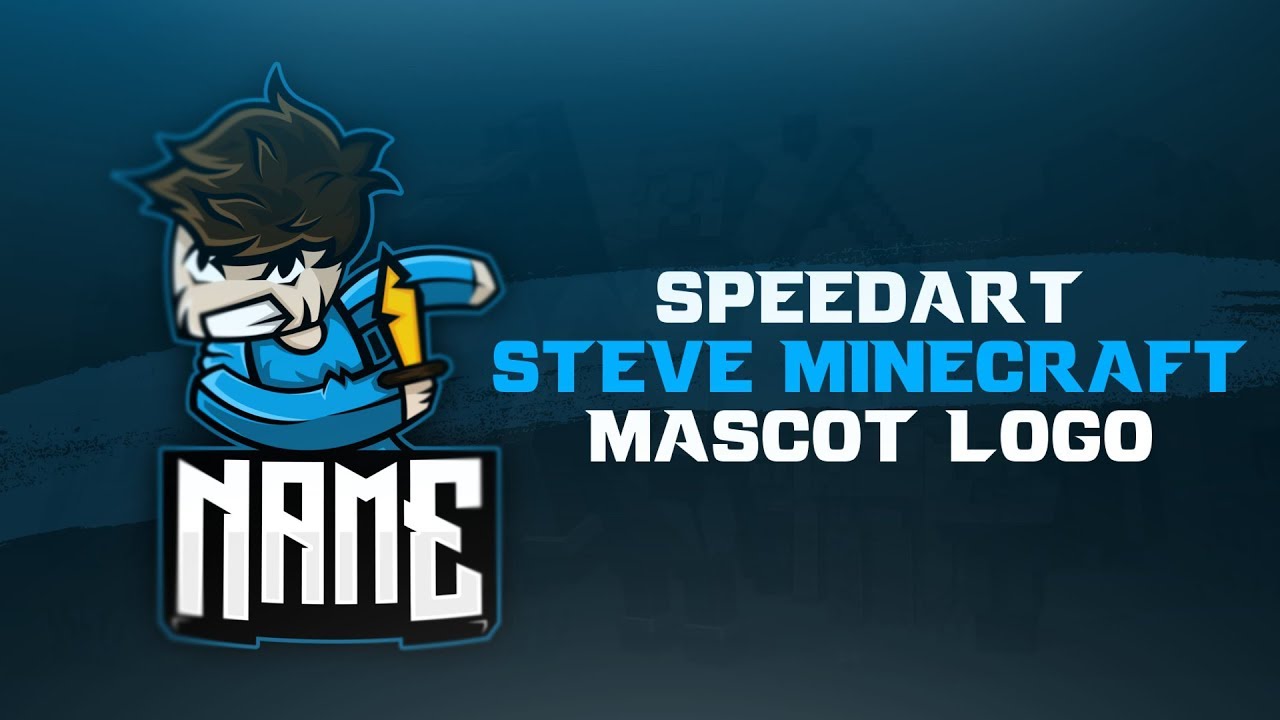 SpeedArt | Steve Minecraft | Mascot Logo - YouTube